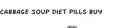 cabbage soup diet pills buy