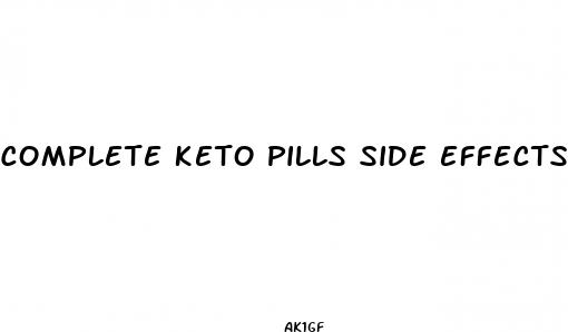 complete keto pills side effects