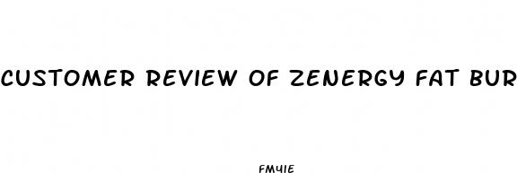 customer review of zenergy fat burner pills