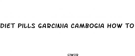 diet pills garcinia cambogia how to use