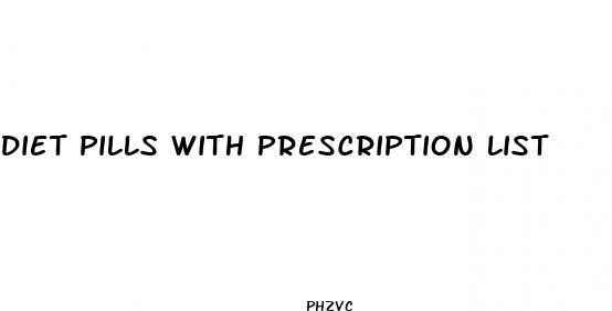 diet pills with prescription list