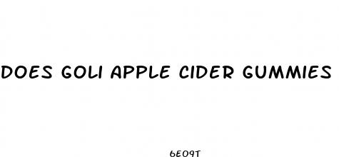 does goli apple cider gummies help you lose weight