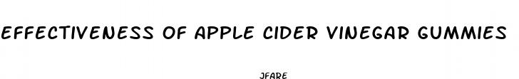 effectiveness of apple cider vinegar gummies