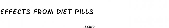 effects from diet pills