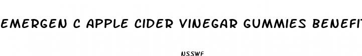 emergen c apple cider vinegar gummies benefits