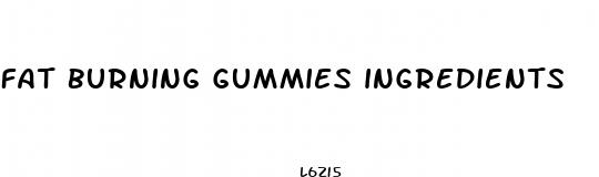 fat burning gummies ingredients