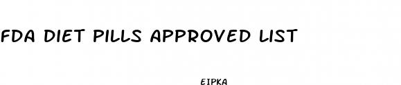 fda diet pills approved list