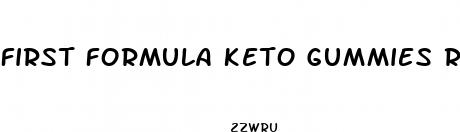 first formula keto gummies review