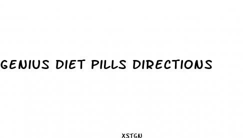 genius diet pills directions