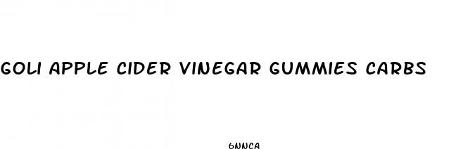goli apple cider vinegar gummies carbs