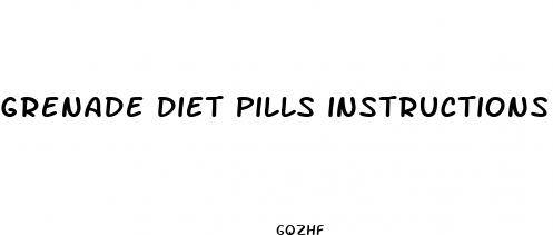 grenade diet pills instructions