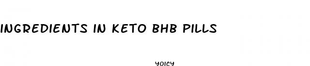 ingredients in keto bhb pills
