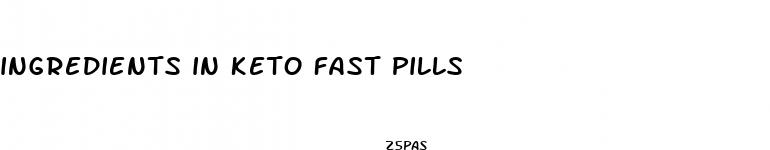 ingredients in keto fast pills