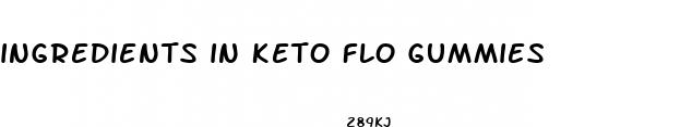ingredients in keto flo gummies