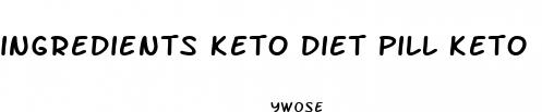ingredients keto diet pill keto