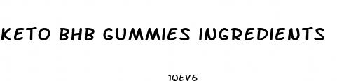 keto bhb gummies ingredients