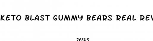 keto blast gummy bears real reviews