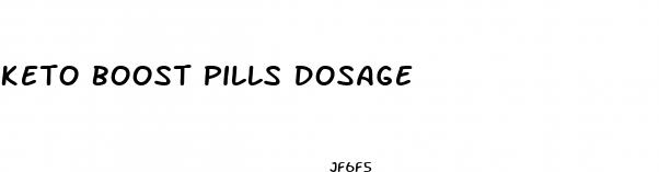 keto boost pills dosage