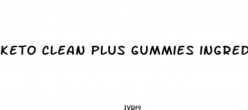 keto clean plus gummies ingredients