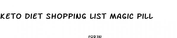 keto diet shopping list magic pill