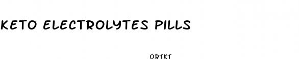 keto electrolytes pills