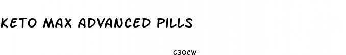 keto max advanced pills