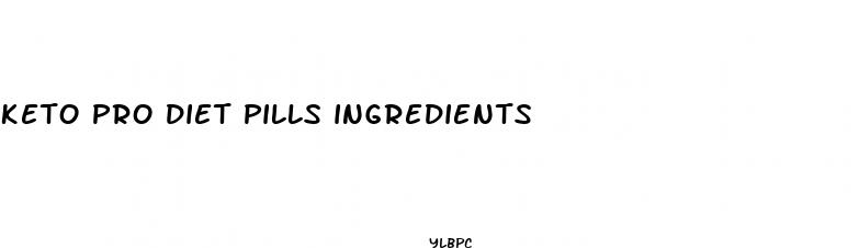 keto pro diet pills ingredients