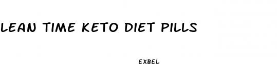 lean time keto diet pills