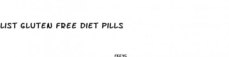 list gluten free diet pills