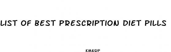 list of best prescription diet pills