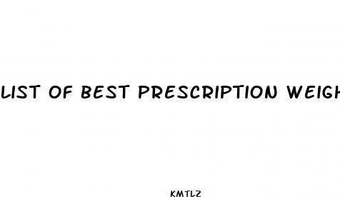 list of best prescription weight loss pills