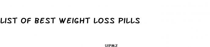 list of best weight loss pills