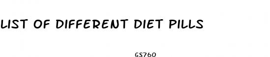 list of different diet pills