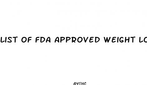 list of fda approved weight loss drugs