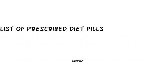 list of prescribed diet pills