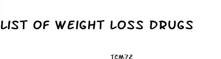 list of weight loss drugs