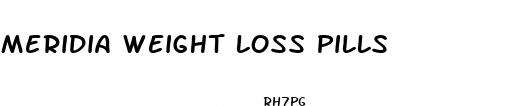 meridia weight loss pills