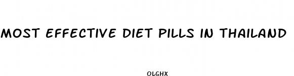 most effective diet pills in thailand