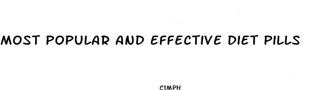 most popular and effective diet pills