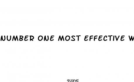 number one most effective weight loss pill
