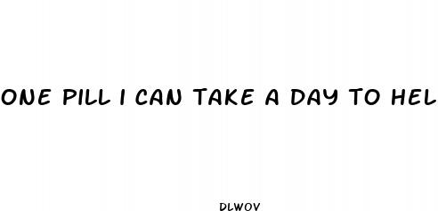 one pill i can take a day to help with weight loss