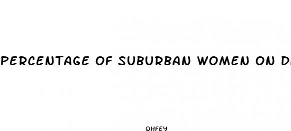 percentage of suburban women on diet pills