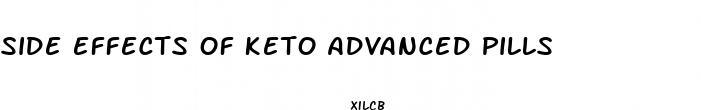 side effects of keto advanced pills