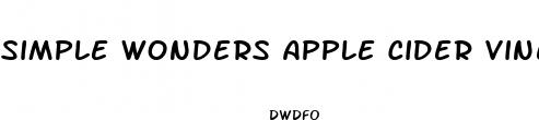 simple wonders apple cider vinegar gummies