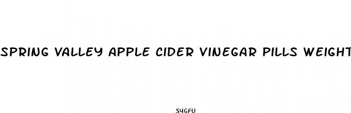 spring valley apple cider vinegar pills weight loss reviews