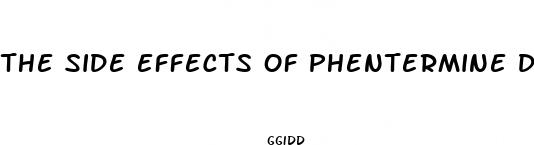 the side effects of phentermine diet pill