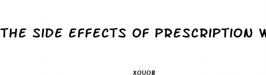 the side effects of prescription weight loss drugs may include