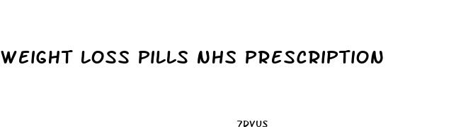 weight loss pills nhs prescription
