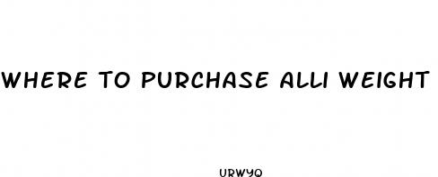 where to purchase alli weight loss pills