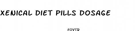 xenical diet pills dosage